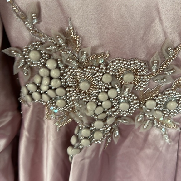 Mac Duggal LONG SLEEVE EMBELLISHED GOWN  in Raspberry size 10 NEW $798 - Picture 13 of 16